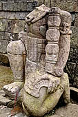 Candi Cetho - Bhima statue standing on the ninth terrace at the base of the staircase leading to the tenth terrace. 